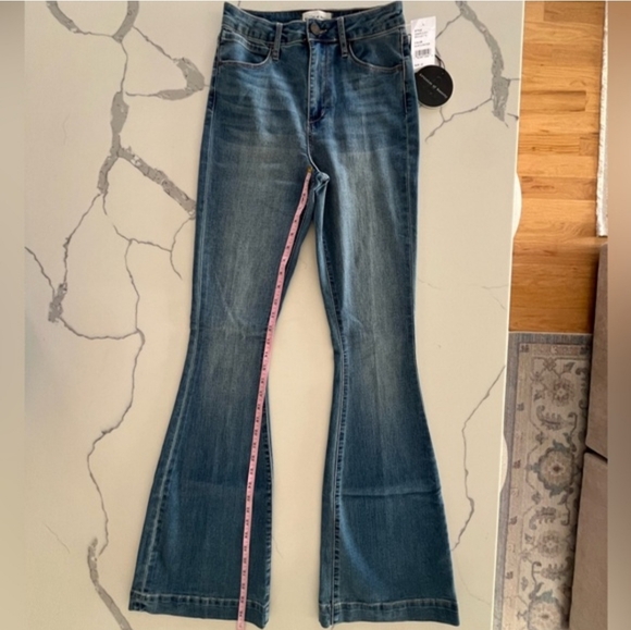 NWT Articles of Society - Blue High Rise Flare Denim Jeans - Size 25 - New - Picture 9 of 11